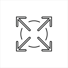 expansion icons. simple line vector