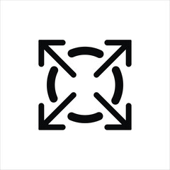 expansion icons. simple solid vector