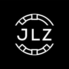 “Modern  Monogram Logo Design, Sleek Minimalist Letter mark in Circle, JLZ LATER LOGO, High-Contrast Branding Concept”
