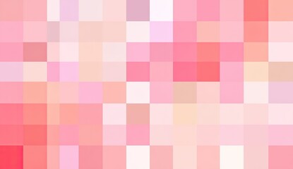 Fototapeta premium Abstract pixelated pattern of soft, pastel shades of pink, peach, and white