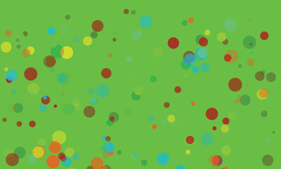 Abstract Colorful Background with Overlapping Circles in Green Brown and Yellow