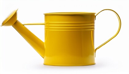 Yellow Watering Can Isolated On A White Background