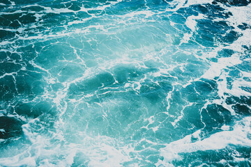 Blue ocean water texture background. Sea surface.