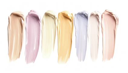 A array of paint swatches soft pastel colors. perfect for artistic projects. interior design inspiration. or creative backgrounds. set against a clean white backdrop
