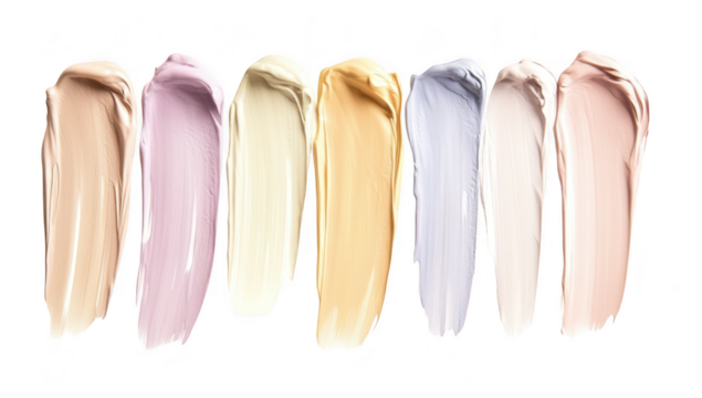 A array of paint swatches soft pastel colors. perfect for artistic projects. interior design inspiration. or creative backgrounds. set against a clean white backdrop