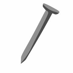 Minimalist Simple Nail Hardware Steel Shiny Metallic Gray Construction Tool