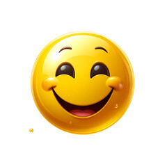 Fototapeta premium An yellow colour Smiley icon transparent background