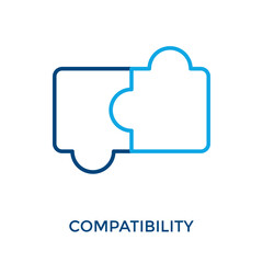 Compatibility Icon Outline Color Style. Vector Illustration For Graphic Design