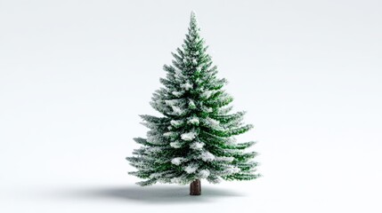Christmas tree mini model isolated on white background