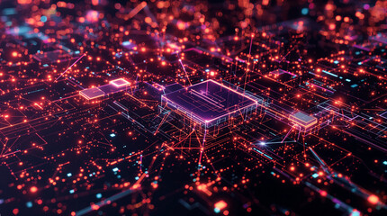 Abstract technology background - 3d render.