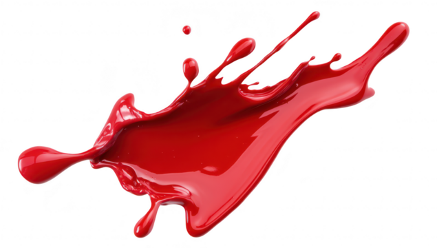 A splash of red paint dynamically captured mid-air. the fluid motion and texture. ideal for creative projects or artistic backgrounds - Powered by Adobe