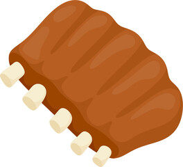 illustration grilled ribs