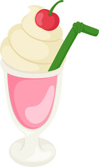 illustration milk smoothie
