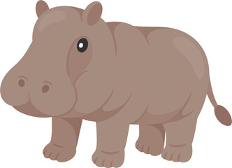 illustration hippopotamus