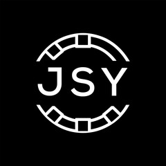 “Modern JSY  Monogram Logo Design, Sleek Minimalist Letter mark in Circle, JSY LATER LOGO, High-Contrast Branding Concept”. 
