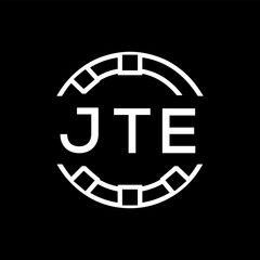 “Modern JTE  Monogram Logo Design, Sleek Minimalist Letter mark in Circle, JTE LATER LOGO, High-Contrast Branding Concept”. 
