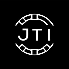 “Modern JTI  Monogram Logo Design, Sleek Minimalist Letter mark in Circle, JTI LATER LOGO, High-Contrast Branding Concept”. 
