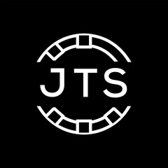 “Modern JTS  Monogram Logo Design, Sleek Minimalist Letter mark in Circle, JTS LATER LOGO, High-Contrast Branding Concept”. 
