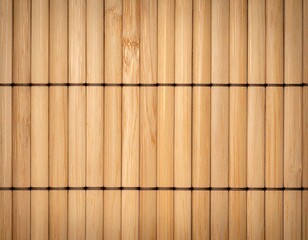 Natural striped bamboo mat texture pattern for a brown wooden wall background