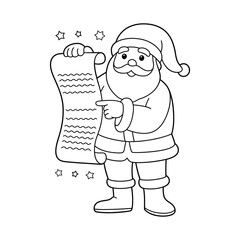 Santa claus presenting festive holiday business chart for celebration