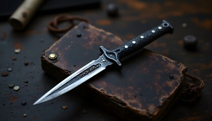 This miniature ancient iron kunai is a faithful replica of the traditional Japanese blade used by ninja warriors for stealthy assassinations and close combat