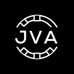 “Modern JVA  Monogram Logo Design, Sleek Minimalist Letter mark in Circle, JVA LATER LOGO, High-Contrast Branding Concept”. 
