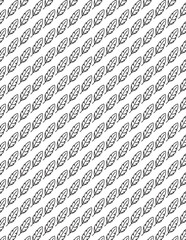 Minimalist Feather Pattern on White Background