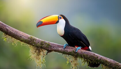 Colorful Toucan Bird Perched On A Branch Wildlife