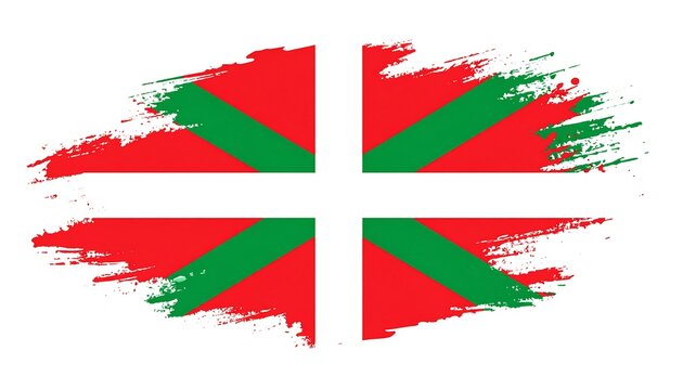 Flag of the Basque Country with a painterly effect