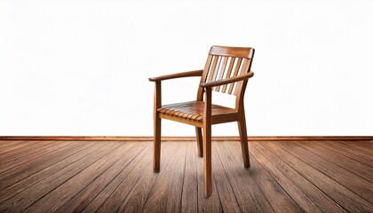 Wooden Chair Isolated On Transparent Background