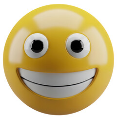 Fototapeta premium Happy Yellow Emoji with a Big Smile