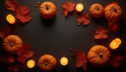 halloween background with pumpkins