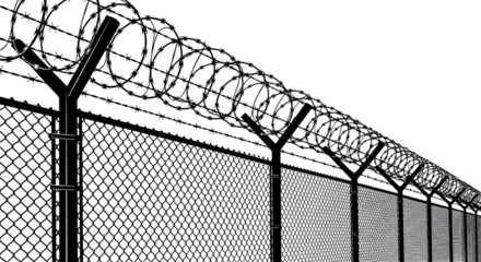 Abstract Dark Building Facade Silhouette with Geometric Patterns on Transparent Background dark building