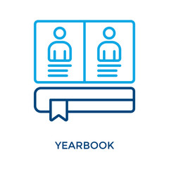 Yearbook Icon Outline Color Style. Vector Illustration For Graphic Design