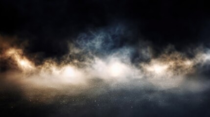 Theatre dark scene with spotlight and smoke atmosphere, suitable for drama posters, artistic projects, and moody designs