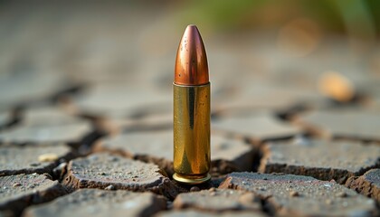Bullet on Cracked Earth