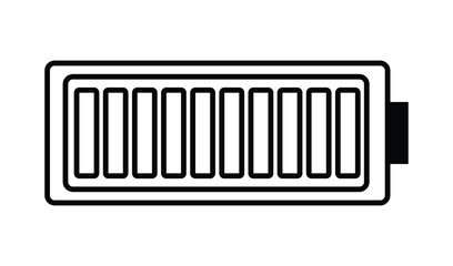 Full battery icon graphic symbol illustration