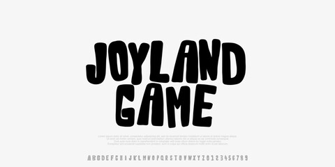 Playful Elegant Font. Groovy Bold Font.Graffiti Font. Creative Hand Drawn Uppercase,Number .Street Art Classic Lettering Fashion Typography modern decorative concept vector illustration