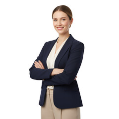 young business woman isolated on white