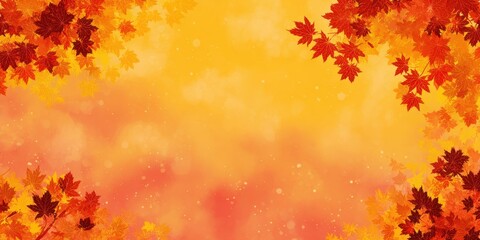 Autumn maple leaves creating a vibrant seasonal background