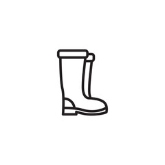 A simple outline icon of a rain boot.
