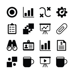 Business and office icon set 