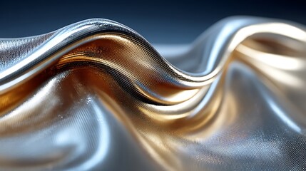 Artistic chrome wave texture background high resolution photo