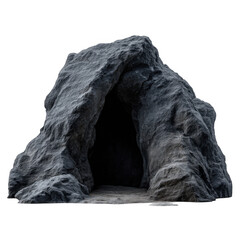 Isolated Dark Cave Entrance [Transparent Background PNG].
