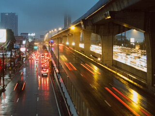 Fototapeta premium traffic in Nonthaburi downtown