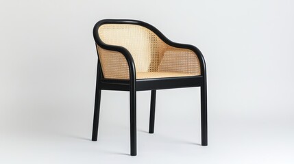 Modern cane armchair