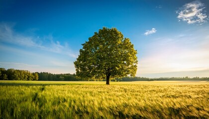 Fototapeta premium Maple Tree In Summer Field