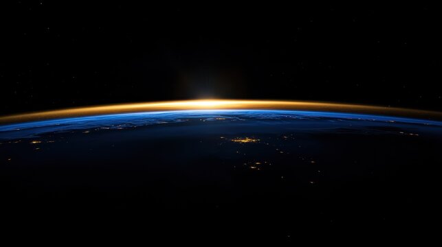 Earth from space sunrise