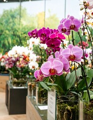 Vibrant orchid display