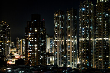 Hong Kong · Night View of High-rise Residential Buildings